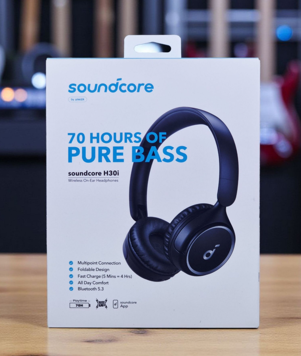 Anker Soundcore H30i Original – Casque sans Fil Bluetooth 5.3 Pliable avec 70h d’Autonomie