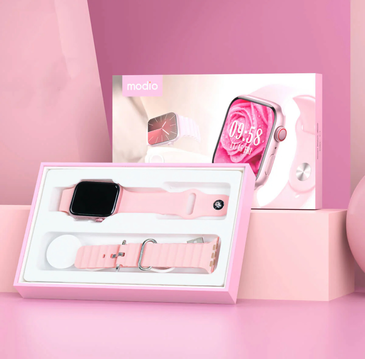 Modio MW09 Mini – Smartwatch Bluetooth pour Femmes